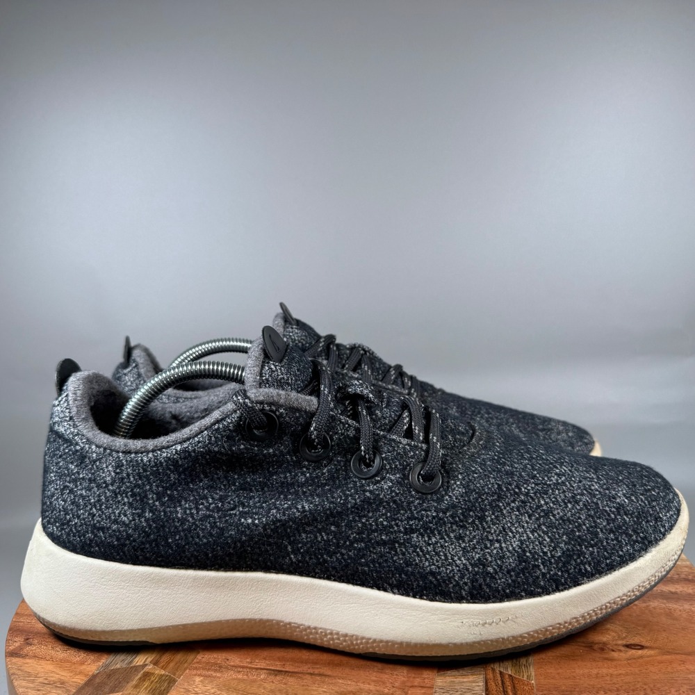 Allbirds Wool Runner Mizzles Mens‎ 12 Natural Black Grey Weather Repellent Shoes